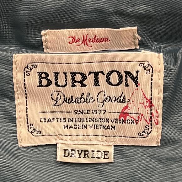 Burton Vest Girls Medium Green White Geneva DRYRIDE Hooded Snowboard Insulated - Picture 6 of 11